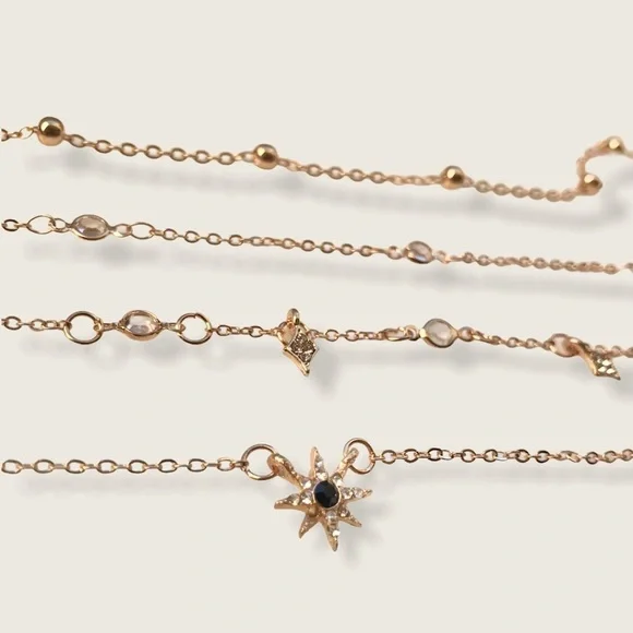 “The Southern Star" Boho Layered Diamond Necklace - Picture 2 of 6